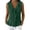 Army Green-19, variant on Women's V Neck Bow Tie Front Lightweight Ruffle Tank Tops Summer Casual Sleeveless Button Down Vacation Blouses