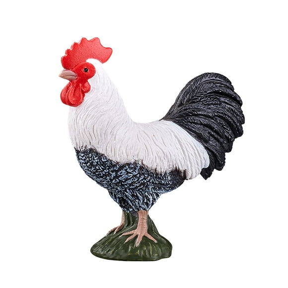 MOJO Gallo Gallo Realista Animal de Granja Pintado a Mano Figura de Juguete