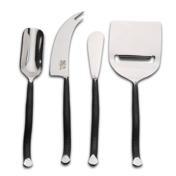 Ensemble de 4 Outils à Fromage Noir Brûlés