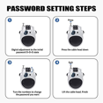thumbnail image 3 of 2X Bike Lock Combination Lock Luggage Locks Bicycle Lock Cable Lock Locks for Luggage 30 Inch Wire Rope,Silver, 3 of 6
