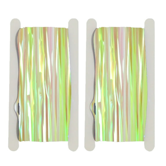 2 Pack 1x 2 M Tinsel Foil Fringe Curtains Backdrop, for Party Photo Booth Props Decoration