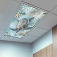 thumbnail image 2 of 1 Pack Retro Sea Turtles Fluorescent Light Covers for Ceiling Lights Oceans Sea Stars Corals Animals Magnetic Ceiling Light Covers Overhead Light Filters for Office Classroom Home, 2 of 9