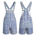thumbnail image 6 of CONZONE Kids Boys Girls Bib Overalls Casual Shortalls For Child Adjustable Strap Plaid Loose Romper Jumpsuit With Pockets, 6 of 8