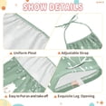 thumbnail image 6 of Girls' Jumpsuits Rompers Summer Casual Sleeveless Rompers With Pockets Spaghetti Strap Romper Cartoon Winter Elements 6T, 6 of 7
