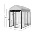 KennelMaster Black Welded Wire Dog Kennel, 6ft x 4ft x 6ft
