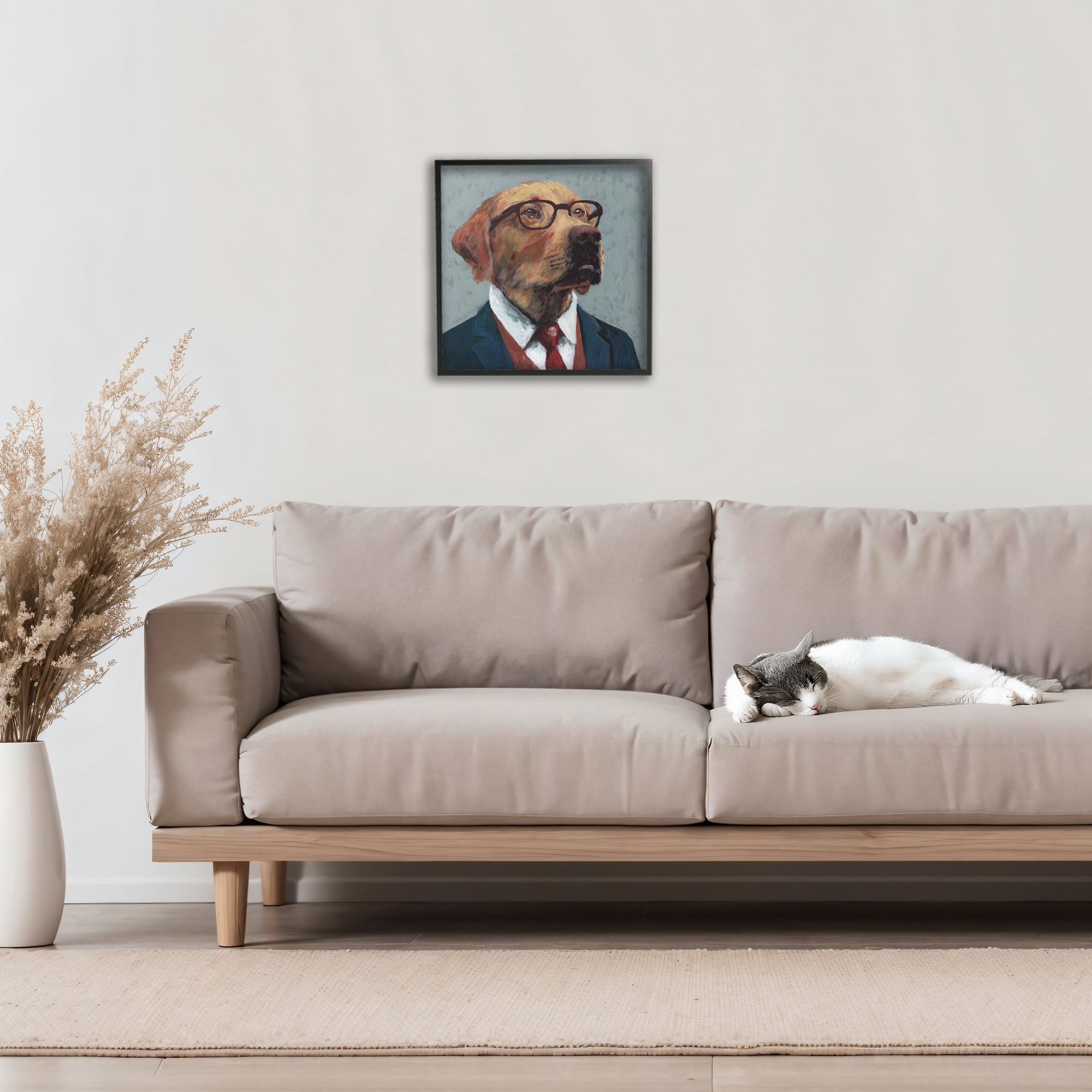 Stupell Industries Bark Kent Portrait Black Framed Giclee Art, design by Studio Bautista