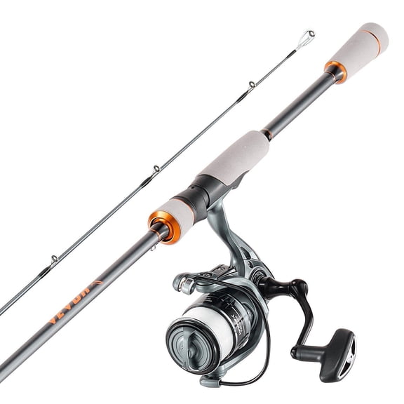 IM6 Carbon Fiber Spinning Rod and Reel Combo 6.5ft Two Piece Bass Fishing Pole with 7 1 Ball Bearings EVA Handle Stainless Steel Ceramic Guides