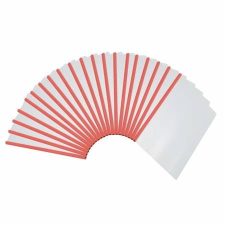 Uxcell Clear Report Covers with Sliding Bar, 10mm 75 Sheets Capacity, Red, 20Pack