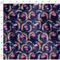 thumbnail image 4 of Soimoi Poly Georgette Fabric Floral Wreath & Flamingo Bird Printed Fabric 1 Yard 42 Inch Wide, 4 of 5