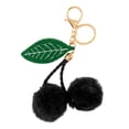 thumbnail image 2 of Colgantes Forma de Cereza Peluda de Piel Artificial para Decoración del Coche/Puerta/Teléfono/Bolsa Juguetes para Niños Negro, 2 of 7