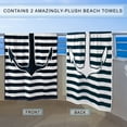 thumbnail image 4 of BNM Anchor Cotton Beach Towel Set of 2, 34" x 64", Navy Blue/ White, 4 of 11