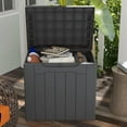 thumbnail image 5 of Patiowell 32 Gallon Resin Deck Box, Outdoor Storage Box for Patio Furniture, Deliveries, Pool Supplies,Waterproof and Lockable, Grey, 5 of 7
