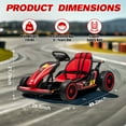thumbnail image 5 of Mukidy 24V Go Kart Ride on Toys Electric Go Kart for Boys Girls Age 6-12 Years Old, Red, 5 of 10