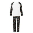 thumbnail image 4 of Elippeo Family Matching Christmas Pajamas, Letter  Elf Print Long-Sleeved Round Neck Tops + Candy Cane Pattern Trousers Sleepwear, 4 of 10