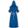 thumbnail image 1 of LHJ Robe de Prêtre Renaissance à Capuche Moine Médiéval Frère Costume Cosplay, 1 of 4