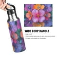 thumbnail image 4 of Yayeee 33oz Insulated Water Bottle Double Wall Stainless Steel with Flip Straw Lid, Large Purple Flowers, 4 of 7