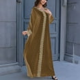thumbnail image 4 of Oplxuo Applique Embroidery Abayas for Women Muslim Long Sleeve Maxi Dress Loose Full Cover Islamic Dubai Robe Kaftan Dresses, 4 of 5