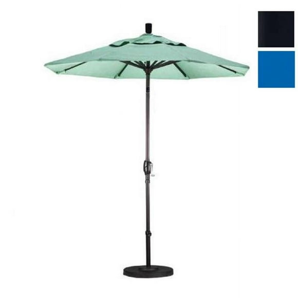 California Umbrella GSPT758302-SA01 7,5 Pi. Marché de la Fibre de Verre Parapluie Pousser Tilt M Noir-Pacifica-Bleu