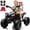 Black, variant on 24V Kids Ride On ATV for Ages 3-8, 4WD Electric Quad with 4 Motors, Bluetooth Music, LED Lights, Spring Suspension, 3-5 km/h, 110 lbs Capacity, Battery Powered Toy for Boys Girls, Blue