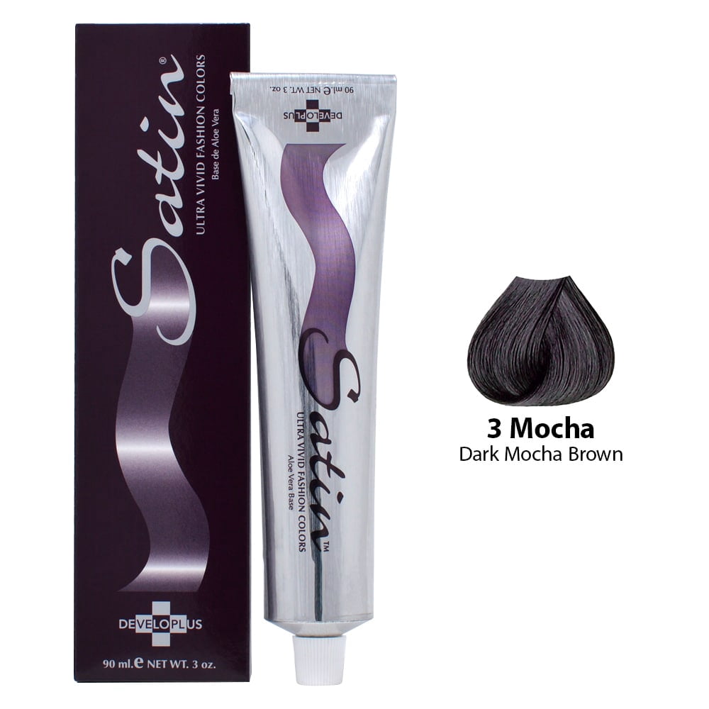 Satin Haircolor 3 Dark Mocha Brown (Pack of 2) - Walmart.com