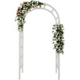 thumbnail image 5 of VINGLI Garden Arbor 86.22" White PVC Arch Trellis, Weather-Resistant for Climbing Plants, 5 of 6