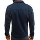 thumbnail image 4 of Sonducket Chaquetas vaqueras de hombre ligeras y transpirables de color azul marino para chaqueta con cuello vuelto de moda de otoño Camisetas azul oscuro l, 4 of 6