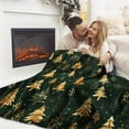 thumbnail image 4 of PONPRNGY Christmas Blanket Green Pine Tree Throw Blanket Soft Plush Blanket for Xmas Winter Home Bed Sofa Couch Chair, 51 x 59 Inch, 4 of 6