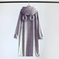 thumbnail image 6 of FDGIU Long Fluffy Bathrobe for Women, Plush Sleepwear Robe, Warm & Cozy Long Sleeve Nightgown Loungewear, 6 of 6