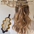 thumbnail image 7 of UNLLLL Wave Style Ponytail Clip, Vertical Banana Hair Claw with Twisting Design, Strong Hold Hair Accessory for Thick Hair, for Simple Updo Daily Styling and Travel (Caramel), 7 of 7