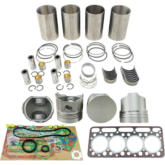 V1902 Engine Overhaul Rebuild Kit (No valve set) for Kubota V1902 V1902-B V1902BH Engine R400 Utility Tractor for New Holland Skid-Steer Loader L555 L553