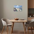 thumbnail image 4 of ZHONGYUTONG Beach Canvas Wall Art for Bathroom Seaside Bicycle Pictures Seascape Scene Painting Ocean Artwork for Coastal Themed Decor Framed (28.00" x 42.00"), 4 of 5