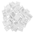 thumbnail image 4 of Mobutofu 100Pack White Plastic Iron Corner Brace for Furniture Fixing and Right Angle Support in 1.2x1.2x1.2in, 4 of 8