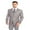 Light Grey, variant on Men's Three Piece Vested Modern Fit Two Button Suit