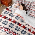 thumbnail image 4 of Feelyou Tribal Boho Aztec Comforter Set 7pcs, Rustic Sheep Skull Queen Bedding Sets, 4 of 8