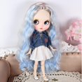 thumbnail image 3 of Peluca larga multicolor Zulema para Blythe Doll Cosplay Azul, 3 of 7