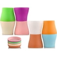 thumbnail image 4 of Macetas de plástico multicolor con bandejas de goteo para plántulas perfectas, para uso en interiores y exteriores, detalles decorativos, 14 cm (arriba), 10 cm (abajo), 12 cm (alto), 4 of 5