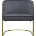 thumbnail image 5 of Meridian Furniture Rays Gray Velvet Upholstered Accent Chair, 5 of 7