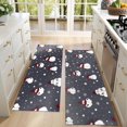 thumbnail image 4 of Kitchen Rugs Sets Of 2,Dark Christmas Snowman Pattern Anti Fatigue Kitchen Mat Rugs Non Slip Washable,Decorative Kitchen Floor Mats for Kitchen,Sink,Laundry,17"X47", 4 of 5