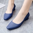 thumbnail image 5 of NOKIO Women's Low Chunky Heels Dress Shoes Women Shoes Coarse Heels Short Leather Boots Boots High Heels Women Boots Fashion Zipper Shoes Closed Toe Comfortable Wedding Work Pumps Shoes, 5 of 8
