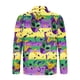 thumbnail image 4 of Ceisia Men's Slim-Fit Long-Sleeve Zip Polo Shirt with Mardi Gras Mask All-Over Print Gift, 4 of 5