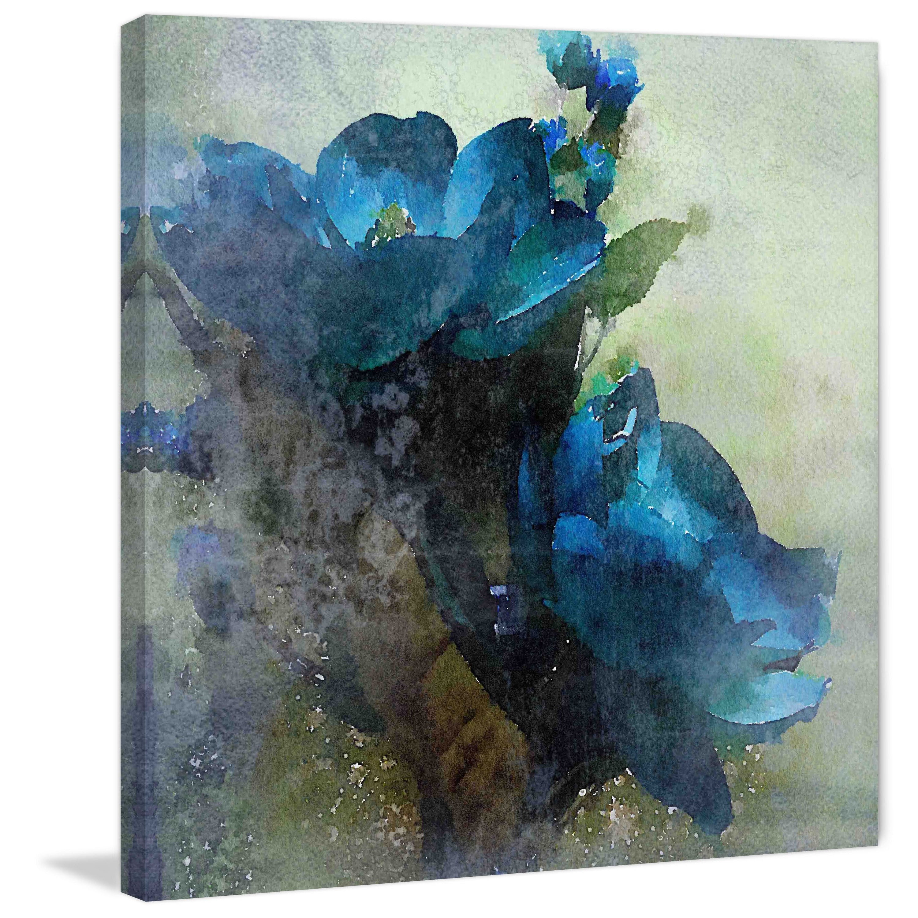 "Spring Blue Flowers" by Irena Orlov Painting Print on Wrapped Canvas