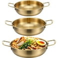 thumbnail image 2 of Ramen Cooking Pot, Stainless Steel Fast Heating Korean Raman Noodle Pot with Handles Induction Saucepan Stewpot for Soup Pasta Egg Fast Heating Easy to Clean (3pc), 2 of 11