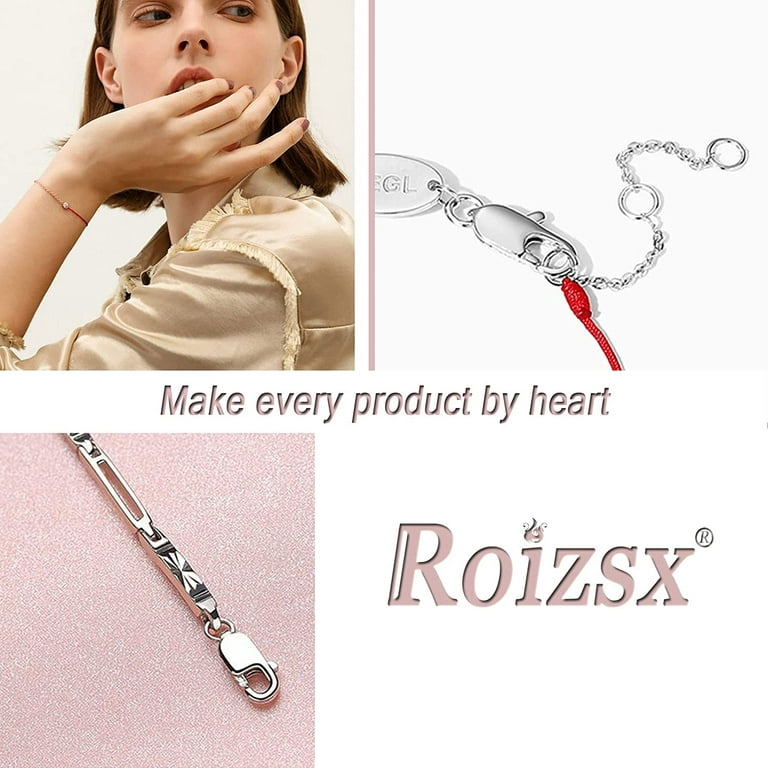 Roizsx Double Opening Lobster Clasp-925 Sterling Silver Necklace Clip  Shortener Charm Clasp With Closed Jump Rings For Necklaces Bracel