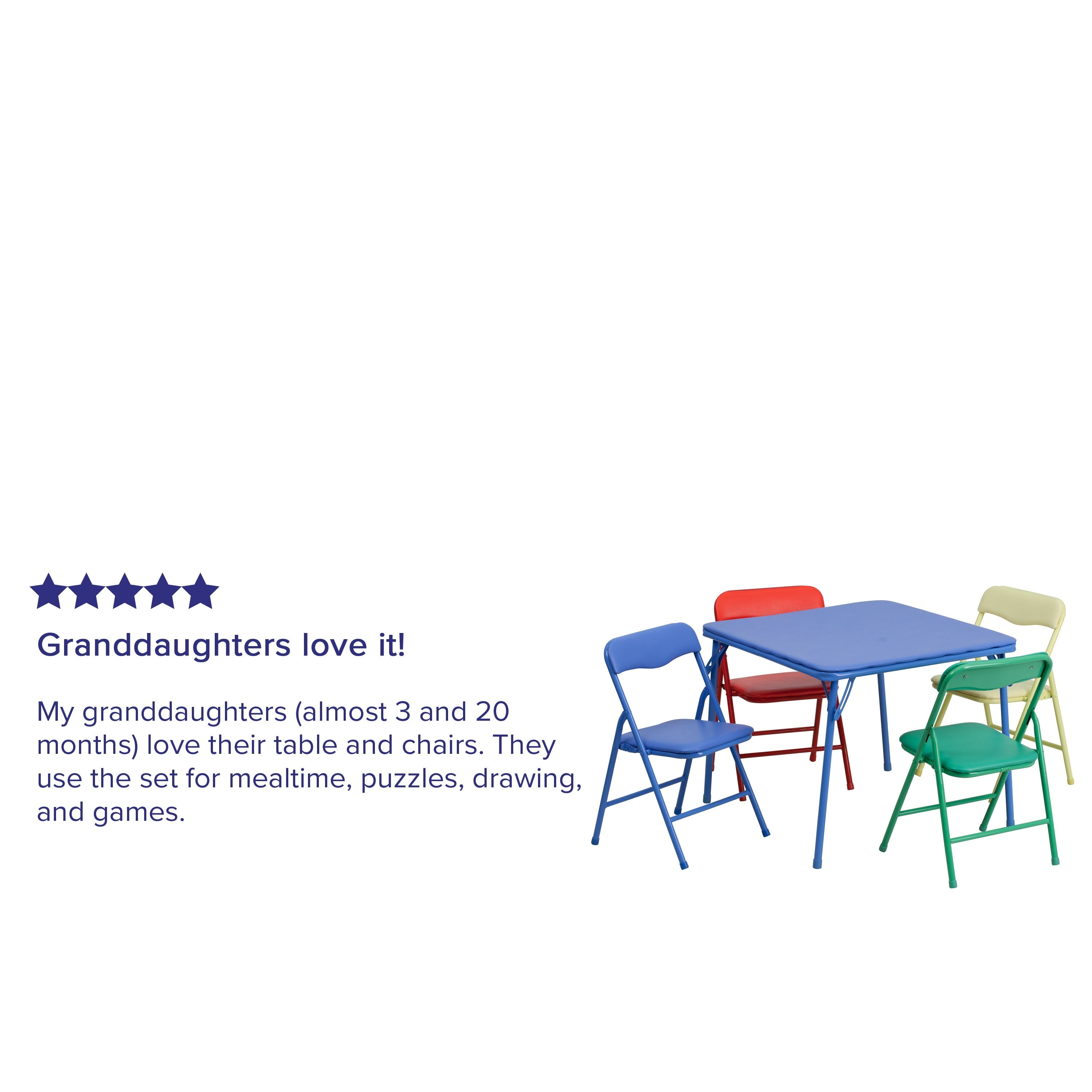 childrens folding table and chairs walmart