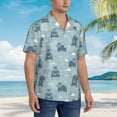 thumbnail image 6 of Uemuo Cute Hippopotamus Printed Regular Fit Short Sleeve Casual Hawaiian Shirt for Men,Aloha shirt,Tropical shirt,Floral print shirt,Vacation Beach shirt-Medium, 6 of 9