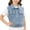 Blue-A, variant on Boys Girls Denim Vest, Round Collared Button Down Sleeveless Jeans Jacket Tops with Pockets 2-14 Years Blue