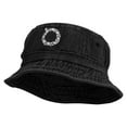 thumbnail image 2 of Winter Wreath Embroidered Pigment Dyed Bucket Hat - Black OSFM, 2 of 5