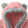 thumbnail image 6 of Timegard Toddler Boys Girls Clothes Winter Warm Cute Hood Rompers Fleece Fuzzy Comfy Zip up Infant Onesies, 6 of 8