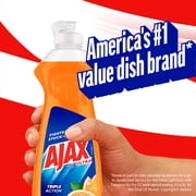 Ajax Ultra Triple Action Dishwashing Liquid Dish Soap, Orange Scent, 12.4 Fluid Ounce