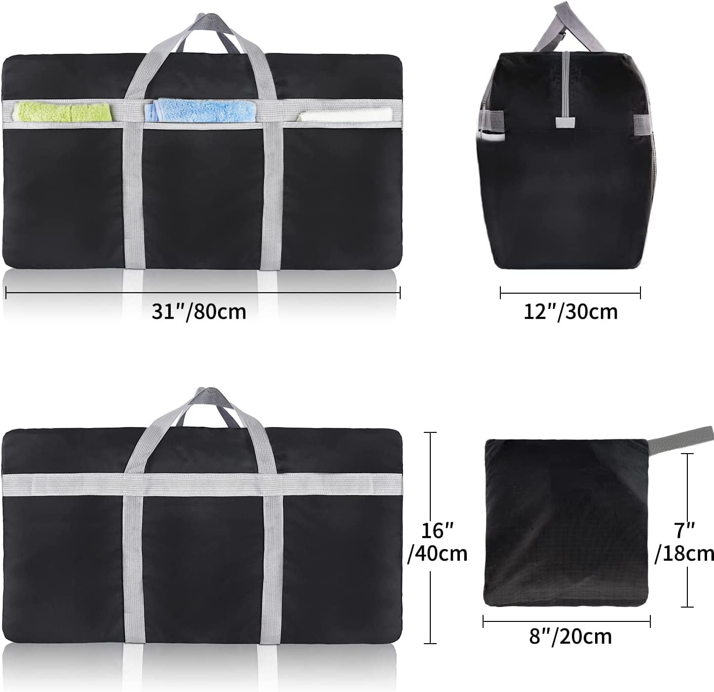 Extra Large Duffle Bag Lightweight, 96L Travel Duffel Bag Foldable for Men Women, Waterproof & Durable